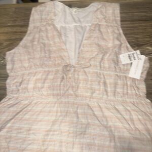 Nordstrom Treasure & Bond Ivory Honey Plaid Dress. Size 2XL. NWT. 7